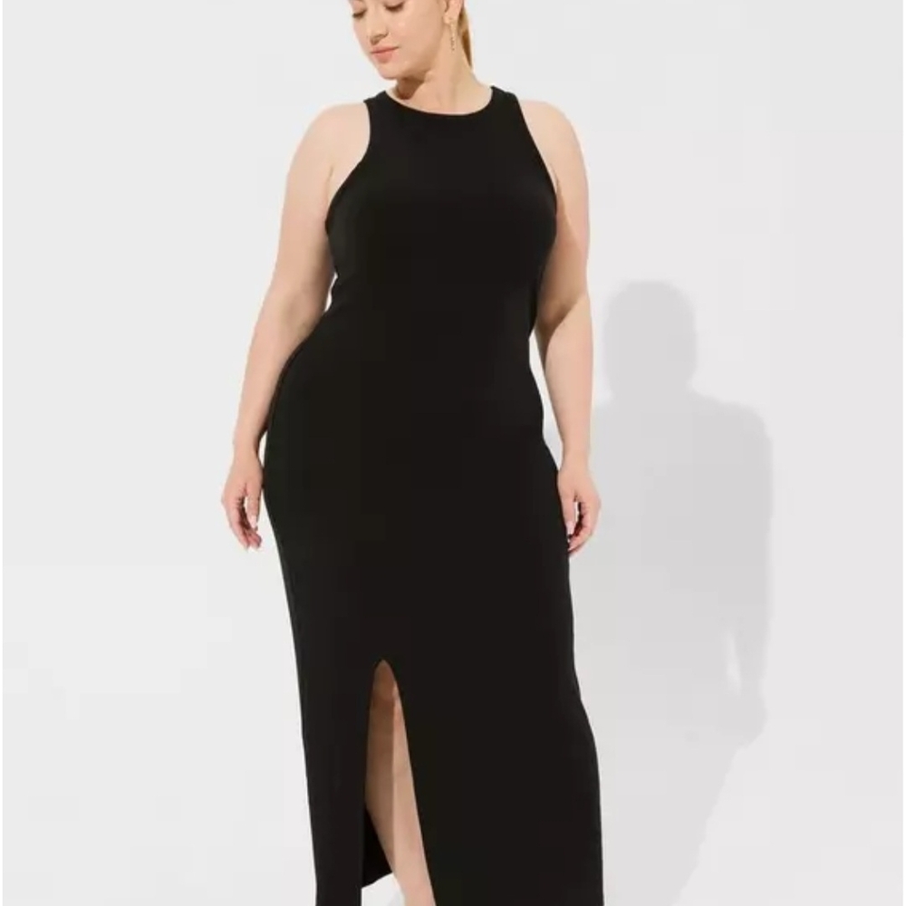 TORRID black Bodycon Maxi Dress with Halter Neckline